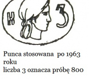 004; Poland; After 1963; Women headsilver fineness.800 silver hallmark